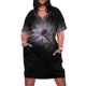 thumbnail image 1 of Margarita blanca scriblbe art vestido suelto con bolsillo vestidos de lujo vestido de noche vestidos de mujer vestido para mujeres embarazadas, 1 of 7