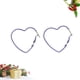 thumbnail image 3 of Pendientes de aleación con forma de corazón de lavanda para mujer, elegantes y decorativos., 3 of 5