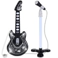 thumbnail image 1 of Best Choice Products Guitarra Flash para Niños de 19 Pulgadas, Juguete de Instrumentos Musicales para Niños Pequeños con Micrófono, Soporte - Negro, 1 of 5