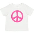 thumbnail image 3 of Inktastic Peace Sign Pink Retro Girls Baby T-Shirt, 3 of 5