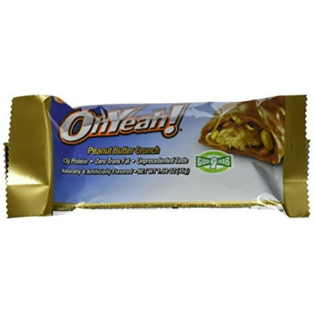 oh yeah! protein bar peanut butter crunch 1.59oz bars, 12 count