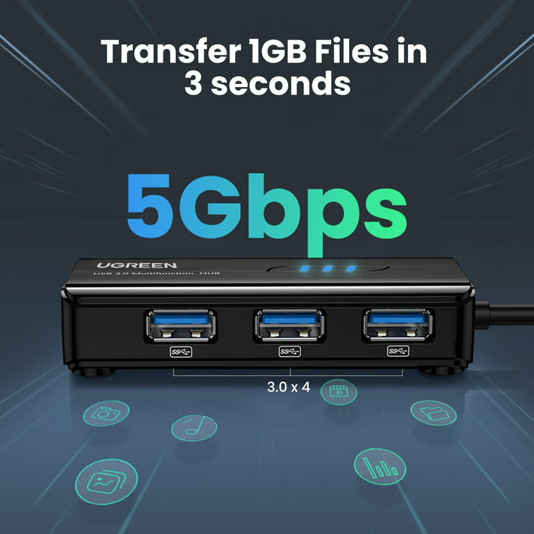 UGREEN Etherner Adapter Gigabit USB 3.0 Hub to Network Adapter for Nintendo Switch Gaming PC Laptop Network Adapter - Walmart.com