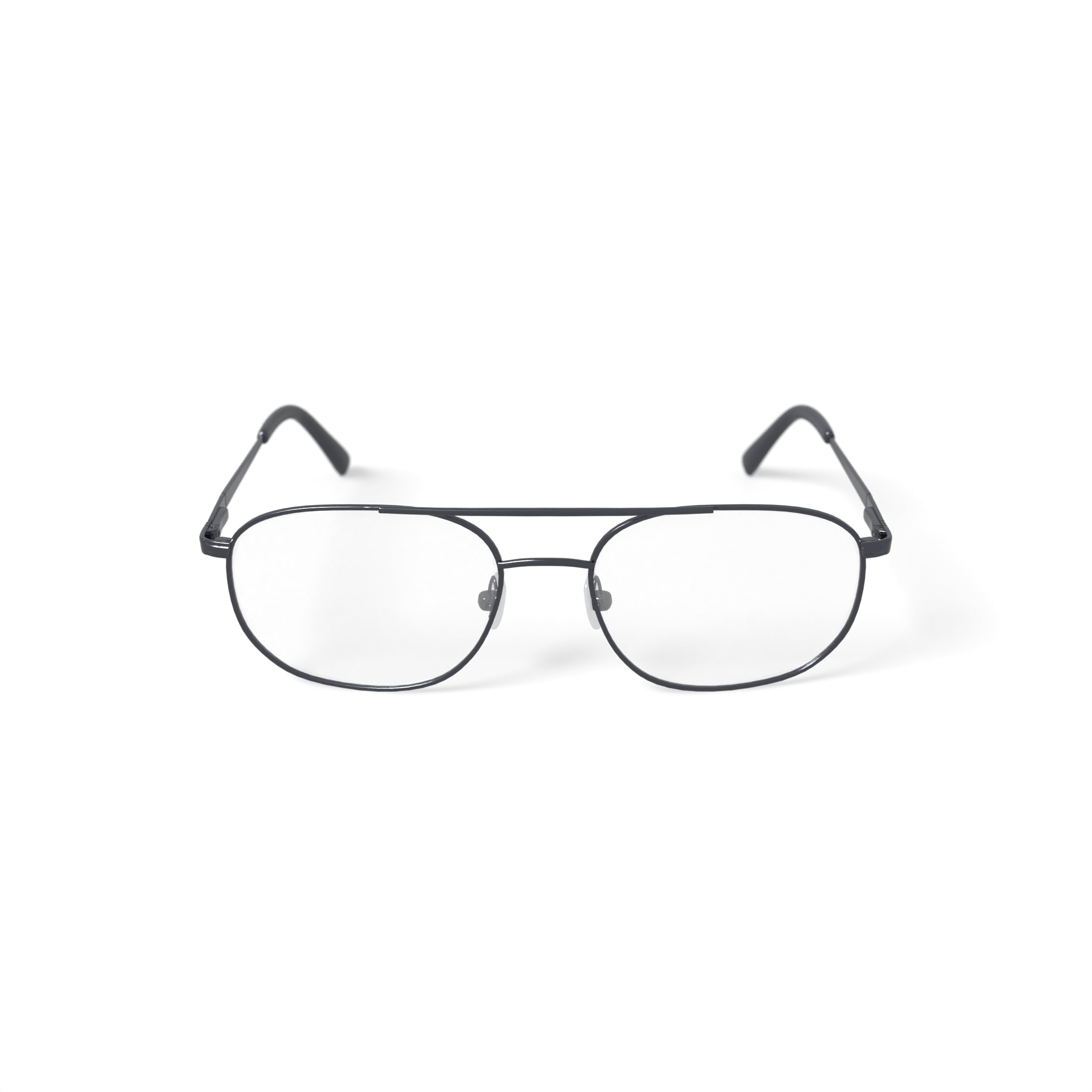 Wrangler Men's W129 Oval Prescription Eyeglasses with Case, Gunmetal