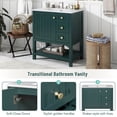thumbnail image 4 of 30-inch transitional style bathroom vanity cabinet combination with ceramic sink, durable and sturdy, rust-resistant and stain-resistant, with ample storage space, 4 of 9