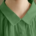 thumbnail image 4 of BUIGTTKLOP Cotton Linen Button down Shirts for Women Short Sleeve Shirts Collared Summer Beach Tops, 4 of 6