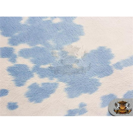 Suede Velvet Cow print fabric Udder Madness Upholstery BLUE / 54