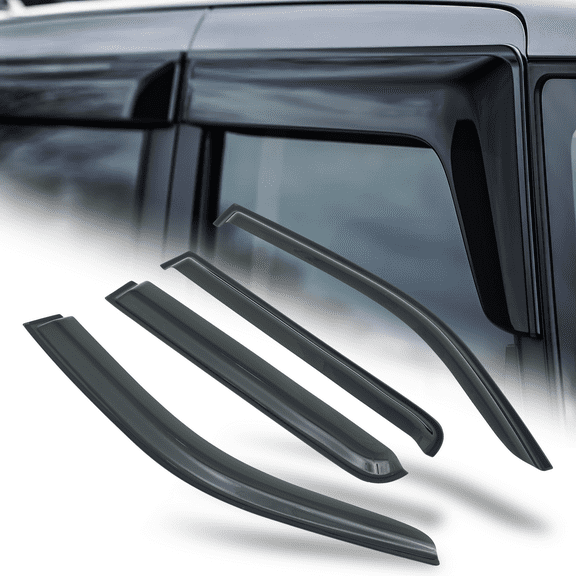 M-AUTO 4Pcs Smoke Window Visor Shade Vent Sun Rain Deflector Guard for 2005-2014 Nissan Frontier