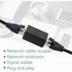 thumbnail image 3 of Acoplador RJ45, extensión de cable Ethernet conectado a adaptador LAN hembra a conector de extensión hembra, es compatible con red Cat7 Cat6a Cat5a (paquete de 5) negro, Oi-FRIS, 3 of 5