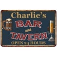 thumbnail image 1 of Charlie's Green Bar & Tavern Rustic Sign Decor 8x12 208120047795, 1 of 1