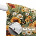 thumbnail image 2 of Spring Floral Kitchen Window Curtains, Swag Curtains Valance for Bedroom Living Room Bathroom, Summer Sunflower Botanical Vintage Rod Pocket Window Treatment Curtain Block Drapes 2 Panels 36"x63", 2 of 9
