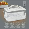 thumbnail image 3 of Bentgo Heat - Electric Lunch Bag & Food Warmer for Reheating Meals in Car, at Work & More - Heated Lunch Box Warmer for Adults, Students & Shift Workers, 12V/24V Auto & 120V Wall Cords (White Marble), 3 of 7
