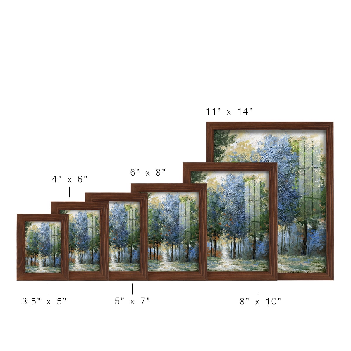 Afternoon Light -Framed Print w/glass-Chestnut