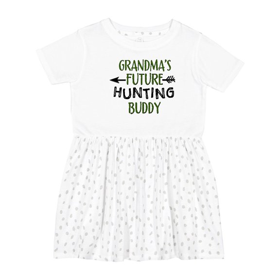 Inktastic Grandmas Future Hunting Buddy Girls Toddler Dress