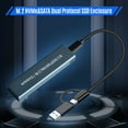 thumbnail image 4 of M.2 NVMe&SATA Dual Protocol Mobile Hard Disk Case External SSD Enclosure High-speed Transmission Aluminium Magnesium, 4 of 8
