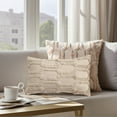 thumbnail image 2 of Unique Bargains Solid Color Plush Throw Pillow Covers Beige 18" x 18", 2 of 6