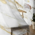 thumbnail image 5 of White Gold Marble Sheer Curtains 63 Inches Length 2 Panels Set, Window Sheer Curtains for Living Room/Bedroom, Simple Marble Geometric Light Filtering Rod Pocket Curtain 52'' x 63'' x 2, 5 of 7