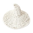 thumbnail image 2 of Halloween Rattan Straw Witch Hat Ornament (1PC, White), 2 of 6