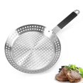 thumbnail image 2 of Plateau de Barbecue en Acier Inoxydable Durable Rond Multi-Trous pour Égoutter l'Huile et Rôtir le Poulet, 2 of 5
