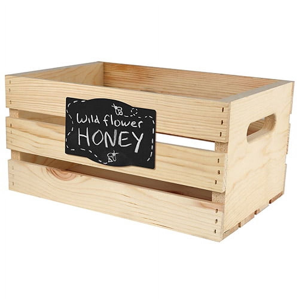 (2 pack) Hampton Art Crate Décor Chalkboard Labels, 4 Wooden Pieces