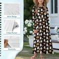 thumbnail image 6 of DISNIMO Halloween Ghost Pumpkin Dress With Long Sleeves and Pockets for Kids Long Sleeve Dresses for Girls Soft Dresses Size 7-8 Girls Frock Long Sleeve Swing Dress for Kids Midi Dress, 6 of 7
