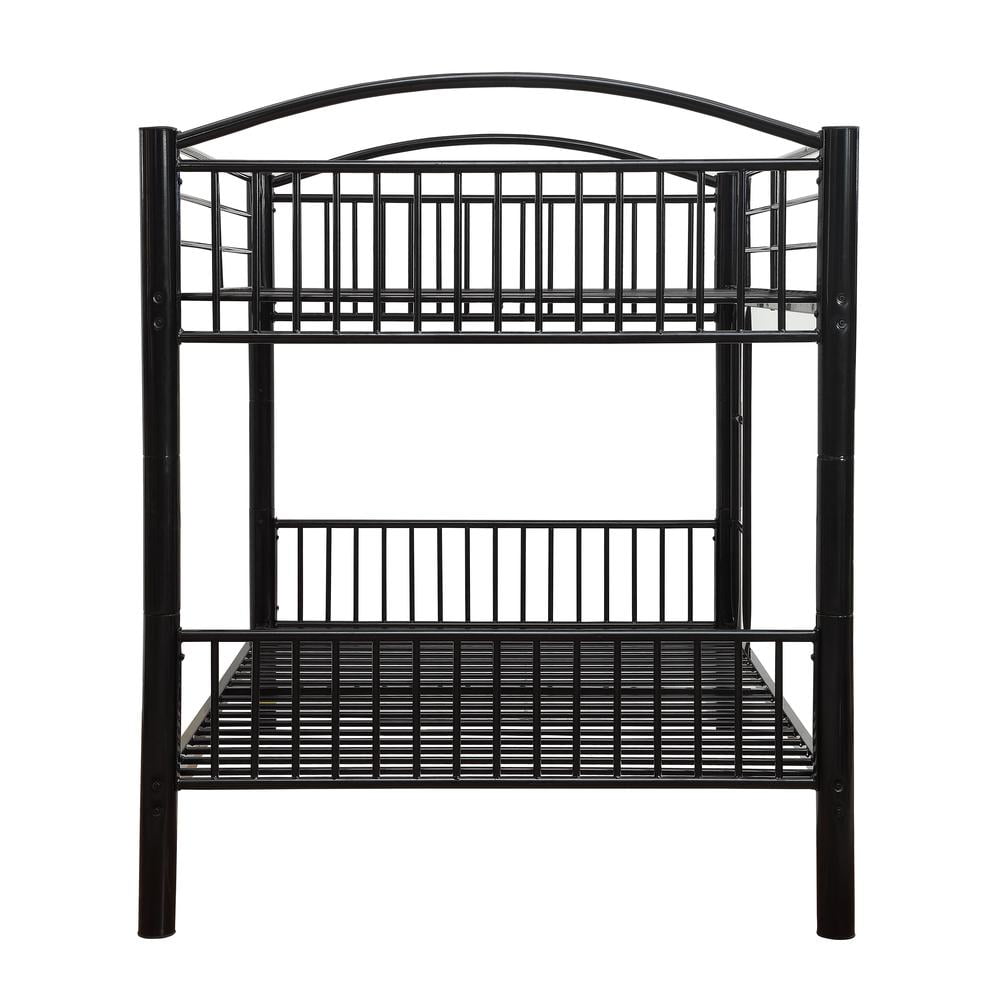 ACME Cayelynn Full over Full Metal Bunk Bed in Black