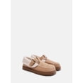 thumbnail image 2 of No Boundaries Women's Faux Shearling T Strap Clogs, 2 of 6