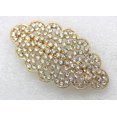 thumbnail image 3 of Faship Gorgeous Clear Rhinestone Crystal Floral Hair Barrette, 3 of 4