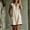 Beige, variant on Women's Cotton Sleeveless Shift Dress Casual V Neck Contrast Trim Mini Dress with Pockets Beach Vacation Sundresses