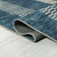 thumbnail image 5 of JONATHAN Y WASHABLE 4 x 6 Area Rug, Vichy Geometric Striped - Blue/Cream, WSH122D-4, 5 of 9