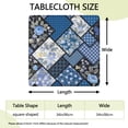 thumbnail image 2 of Pioneer Flower Floral Print Pattern Square Fitted Tablecloth with Elastic Edge,Square Table Cover,Washable Elastic Table Cover for Home Kitchen Party Decor 34"x34", 2 of 6