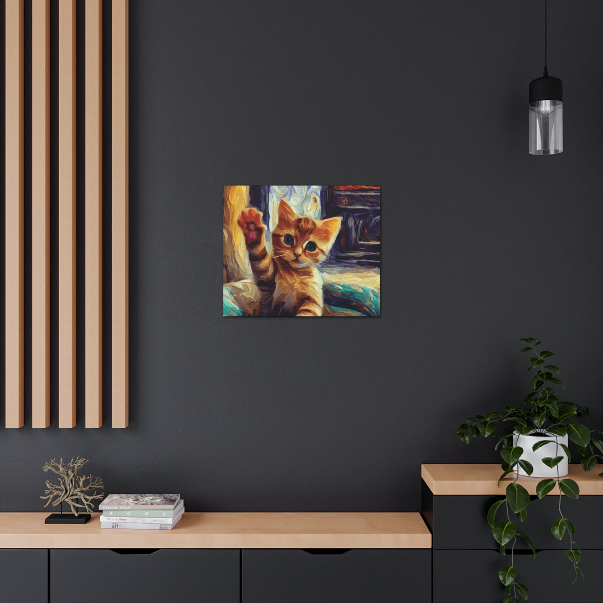 Hello Kitty by Van Gogh Collection Canvas Gallery Wraps *By Van Gogh* Series 24X20X1.25 SHIPPING IS INCLUDED