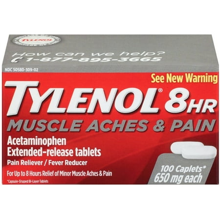 TYLENOL 8 Hour Muscle Aches & Pain Caplets 650 mg 100