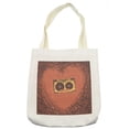 thumbnail image 1 of Music Tote Bag, Love Old-Fashioned Elements Cassette Tape Analogue Vintage Nostalgic Stereo Print, Cloth Linen Reusable Bag for Shopping Books Beach and More, 16.5" X 14", Cream, by Ambesonne, 1 of 2