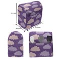 thumbnail image 5 of Cartoon Lounger Chair Bag, Pattern of Clouds Paint Splash in Style Abstract Art Sky View, High Capacity Storage with Handle Container, Lounger Size, Violet and Pale Salmon, by Ambesonne, 5 of 5