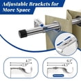 thumbnail image 3 of ZOPZO Extendable Stainless Steel Curtain Rod, Silver, 30-94 inch, for Window and Eyelet Curtains with Threaded Connection and Brackets, 3 of 8