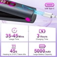 thumbnail image 2 of B-Qtech Plancha de pelo inalámbrica 2 en 1, rizador sin cable, placa de titanio con 3 temperaturas ajustables, batería 5000mAh, mini herramienta portátil ideal para viaje y uso diario, 2 of 6