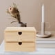 thumbnail image 3 of Caja de madera con cajones, organizador de escritorio de madera, organizador de joyas, caja organizadora de almacenamiento de mesa, 3 of 8