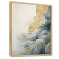 thumbnail image 2 of Designart "Adventure Scene: Waterfall in Gold & Grey I" Waterfall Floater Framed Wall Decor, 2 of 5