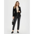 thumbnail image 6 of BALEAF Women's Pants with Pockets Belt Loops High Waisted Golf Travel Business Casual Dressy Slacks Stretch UPF 50+ Black L, 6 of 7