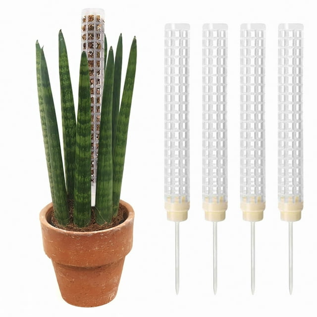 Etiqueta para planta: Poste de plástico para musgo Monstera, postes para plantas trepadoras, soporte para plantas de interior, funciona con musgo Sphagnum (botella)