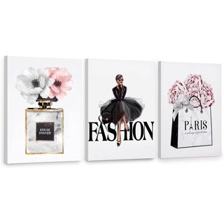 Set of 3 Fashion Canvas Prints  Designer Wall Art – TemproDesign