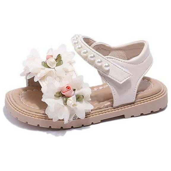 Celivon Kids Toddler Girl Shoes Breathable Shoes Girl Flower Decorative Sandals Soft Soled Sandals Shoes 2.5 To 12 Years 3-3.5 Years