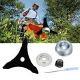 thumbnail image 4 of Triangular saw blade three-tooth blade, garden accessories lawn mower blade, 2 pieces 3T tip blade set black, 4 of 4