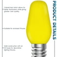 thumbnail image 2 of Luxrite 12-Pack C7 LED Yellow Replacement Light Bulbs for String Lights 0.5W Colored Bulb Enclosed Fixture Rated UL E12 Indoor Outdoor, 2 of 7