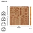 thumbnail image 4 of Farberware 16-Inch Endgrain Rubberwood Cutting Board with Deep Juice Groove - Reversible Wooden Charcuterie Board for Chopping, Serving, Everyday Use with Finger Grooves for Easy Carrying, 4 of 6