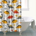 thumbnail image 4 of Dinosaur with Bones Pattern Shower Curtain 72"x84" ,Bathroom Decorative Shower Curtains Set with 12 Hooks,Modern Waterproof Washable Shower Curtain, 4 of 6