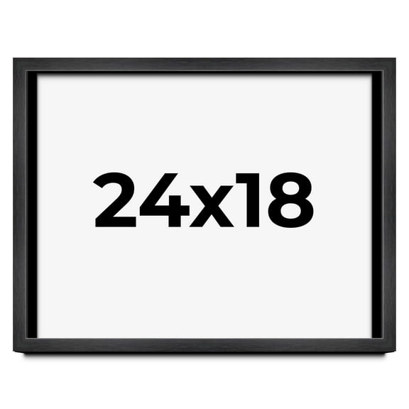 24x18 Black Shadowbox Frame - Interior Size 24x18 by 1 Inches - Made to Display Items Up To 1 Inches Deep