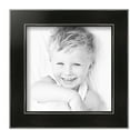 thumbnail image 2 of ArtToFrames 9" x 9" Honors Black with Silver Picture Frame, 9x9 inch Black Wood Poster Frame (WOM-5157), 4 Pack, 2 of 6