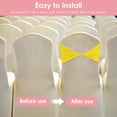 thumbnail image 5 of Jokapy Spandex Chair Sashes Bow Ties for Wedding Party Banquet, Yellow, 50 Pack, 5 of 12