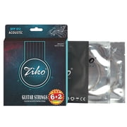 Ziko Acoustic guitar strings 12-53 Hex 95% Phosphor Bronze and Vacuum Coating 2 Pack Set DPP-012